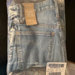 Madewell W24 The Perfect Vintage Wide-Leg Crop Jean in Knoxville Wash